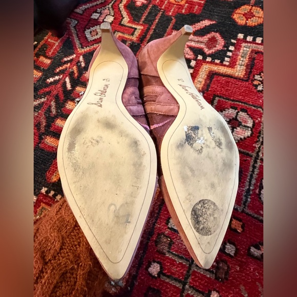 Sam Edelman Beaded Kami Pink Kitten Heel Boots - Picture 7 of 7